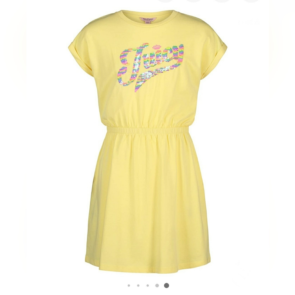 Juicy Couture Short Sleeve Sequins Logo Jersey Dress